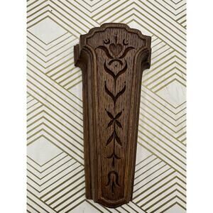 VTG Syroco Homco USA Faux Wood Plastic Wall Pocket Sconce 7 1/2" x 3 1/2"